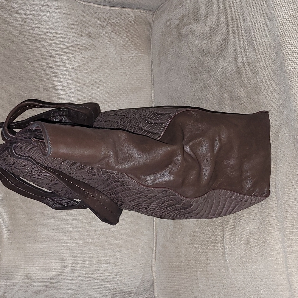 Jana Feifer Purse Leather & Faux Alligator/Crocodile/Snakeskin Print - Picture 2 of 6